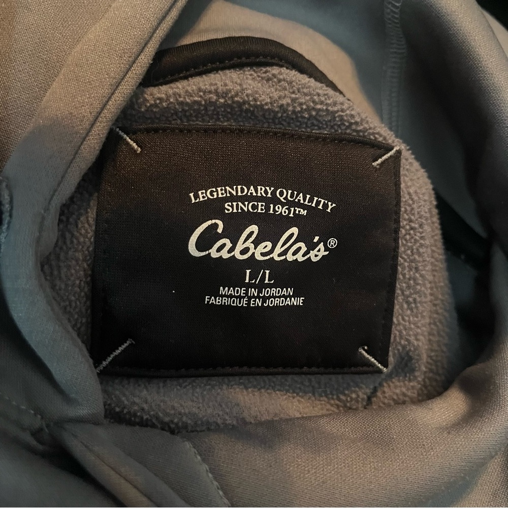 Cabela's Gray and Red Men's Hoodie; Large - Picture 13 of 13